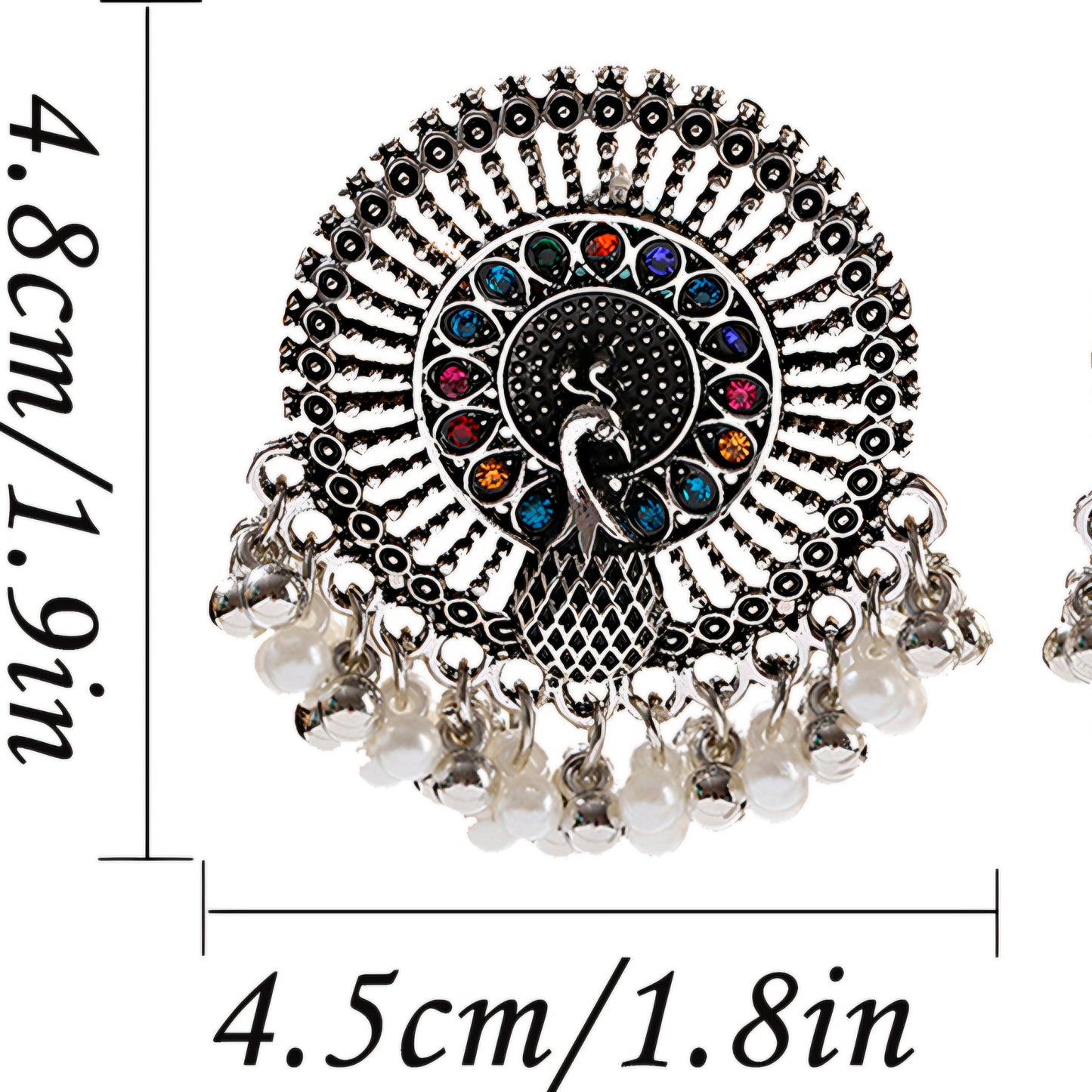PEACOCK ROUND EARRINGS