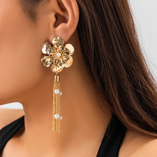 EXAGGERATED FLOWER EARRINGS