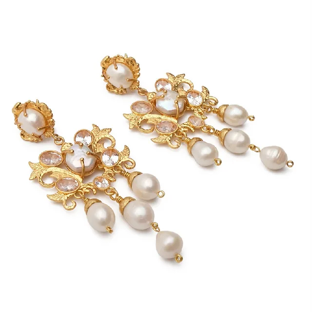 PEARL KUNDAN EARRINGS