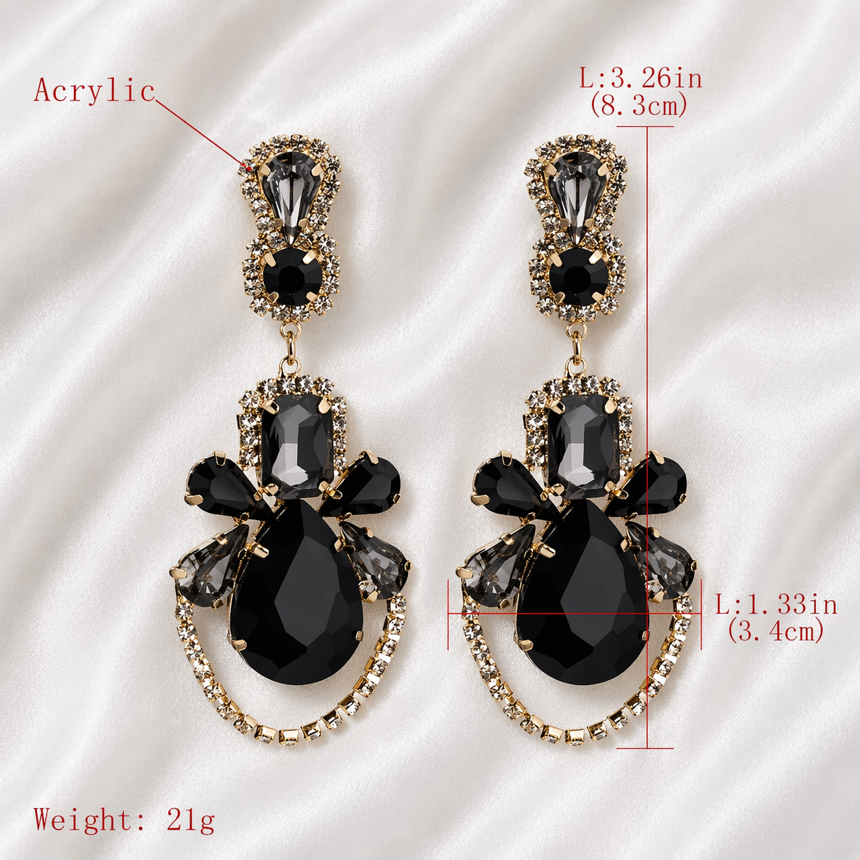 FLASH CRYSTAL EARRINGS