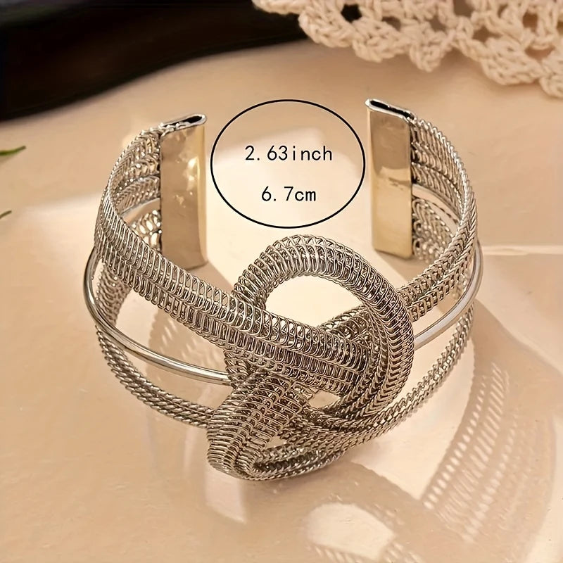 GEOMETRIC HOLLOW CUFF BRACELET