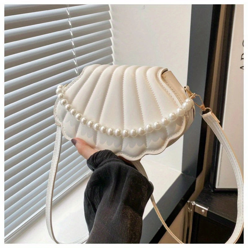 WHITE SHELL BAG