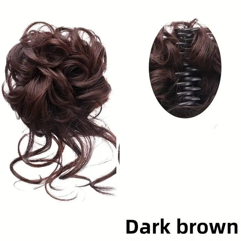 SYNTHETIC MESSY CURLY CLAW BUN