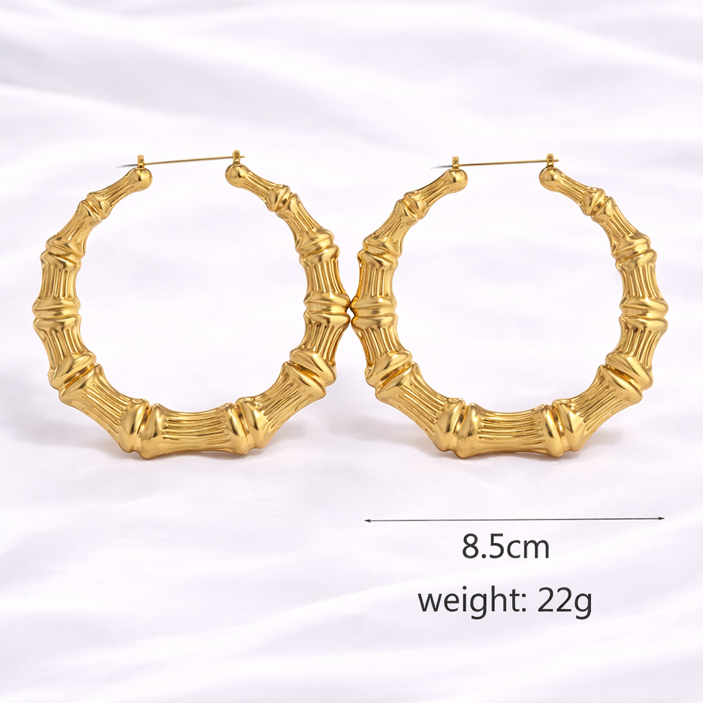 BAMBOO CIRCLE EARRINGS