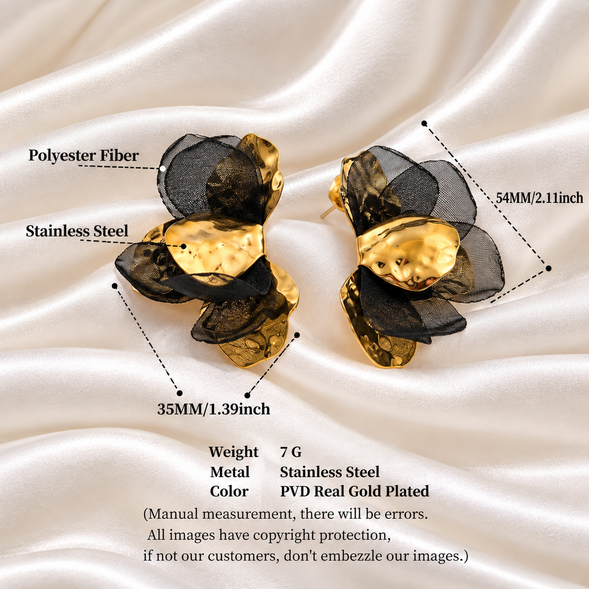MIDNIGHT BLOOM FLORAL EARRINGS