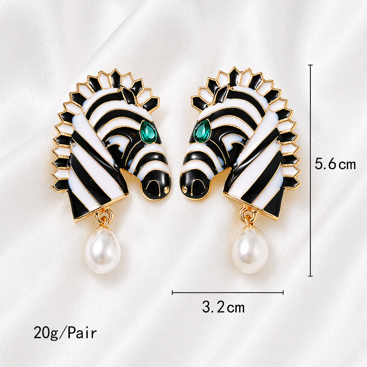 ZEBRA DRIPPING EARRINGS