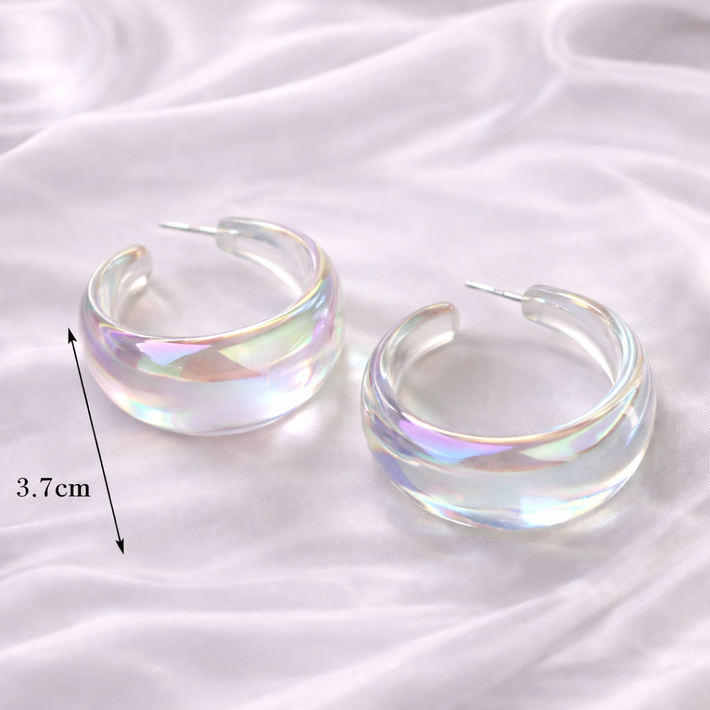 HOLOGRAPHIC HOOPS EARRINGS