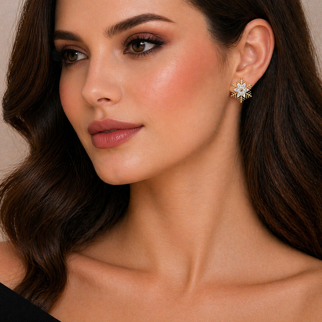 SNOWFLAKE ZIRCON EARRINGS