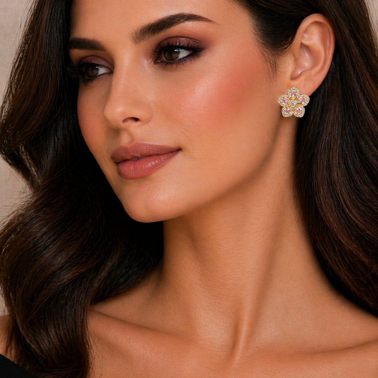 BURGEON ZIRCON EARRINGS