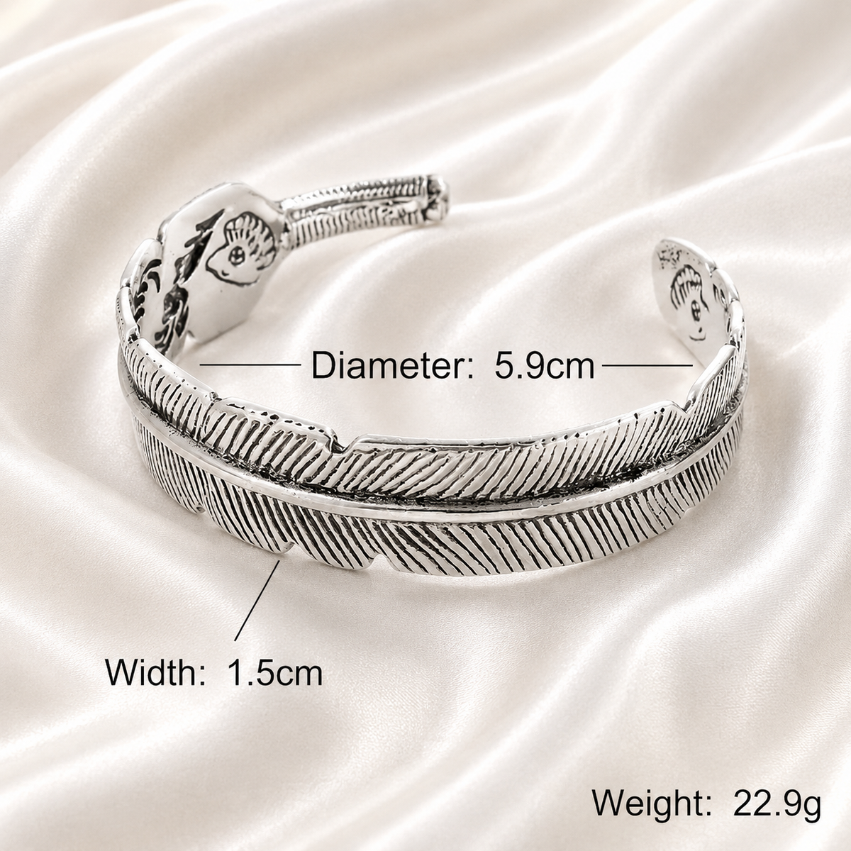 VINTAGE FEATHER CUFF BRACELET