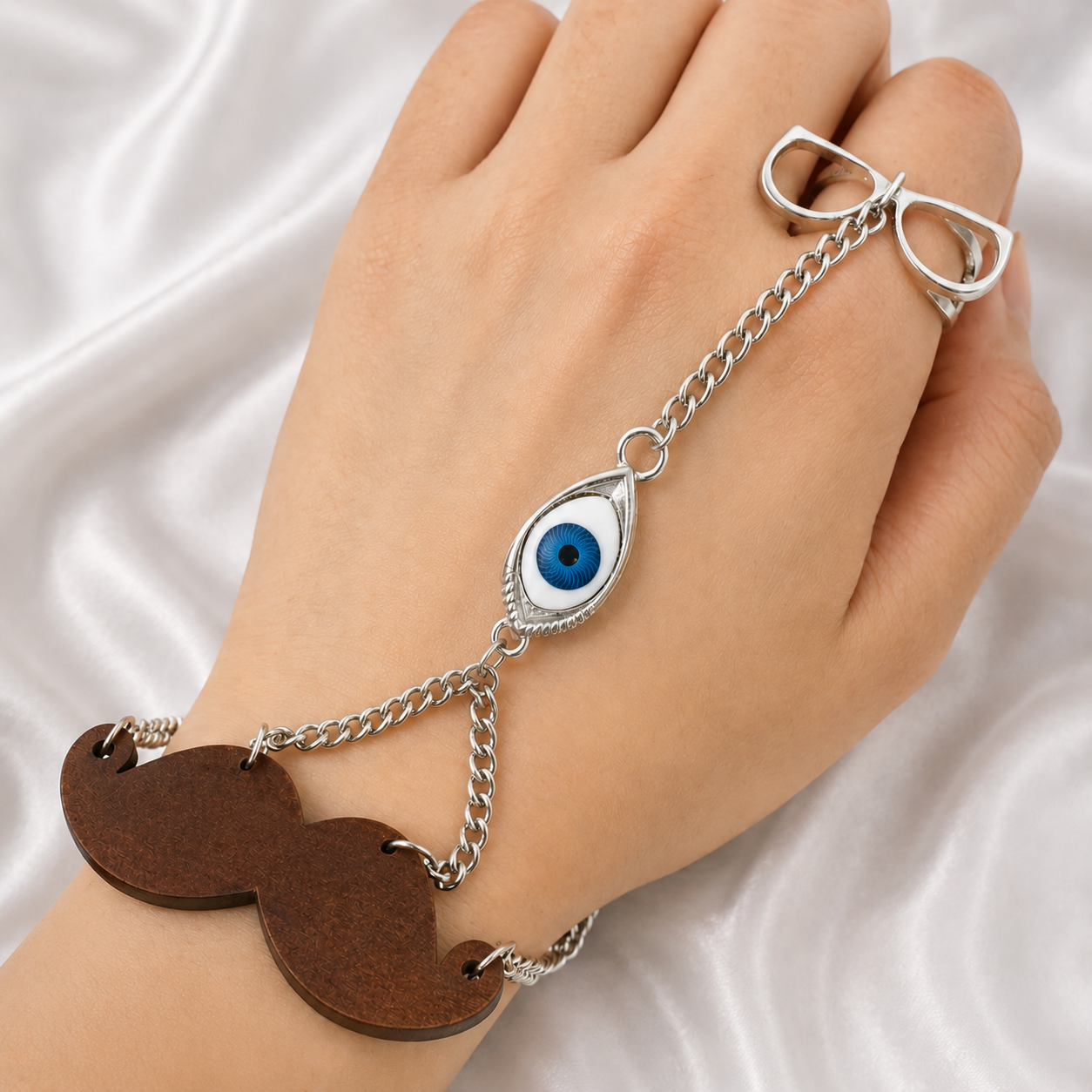 EVIL EYE BRACELET WITH RING