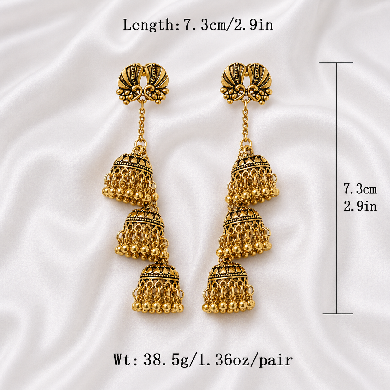 VINTAGE LONG TASSELS EARRINGS