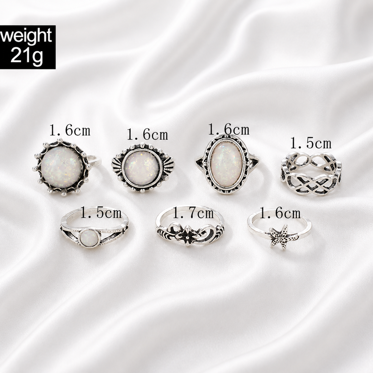 BOHEMIAN RINGS SET STYLE 6