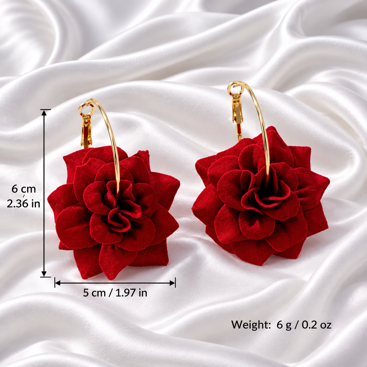 FLOWER HOOP EARRINGS