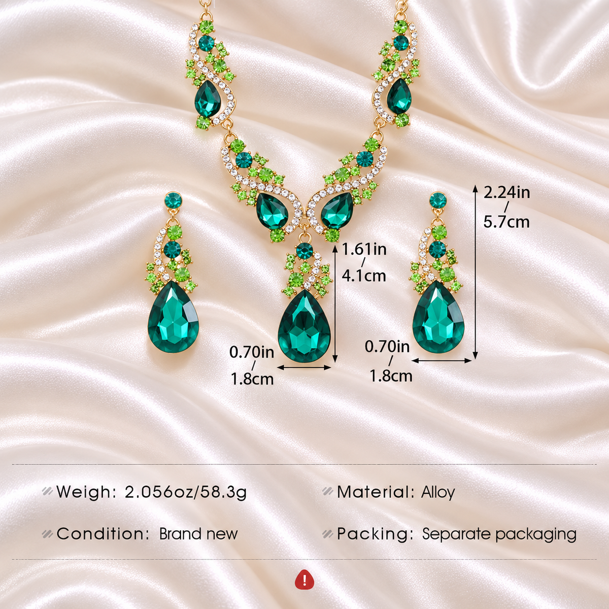 OLIVE CRYSTAL SET