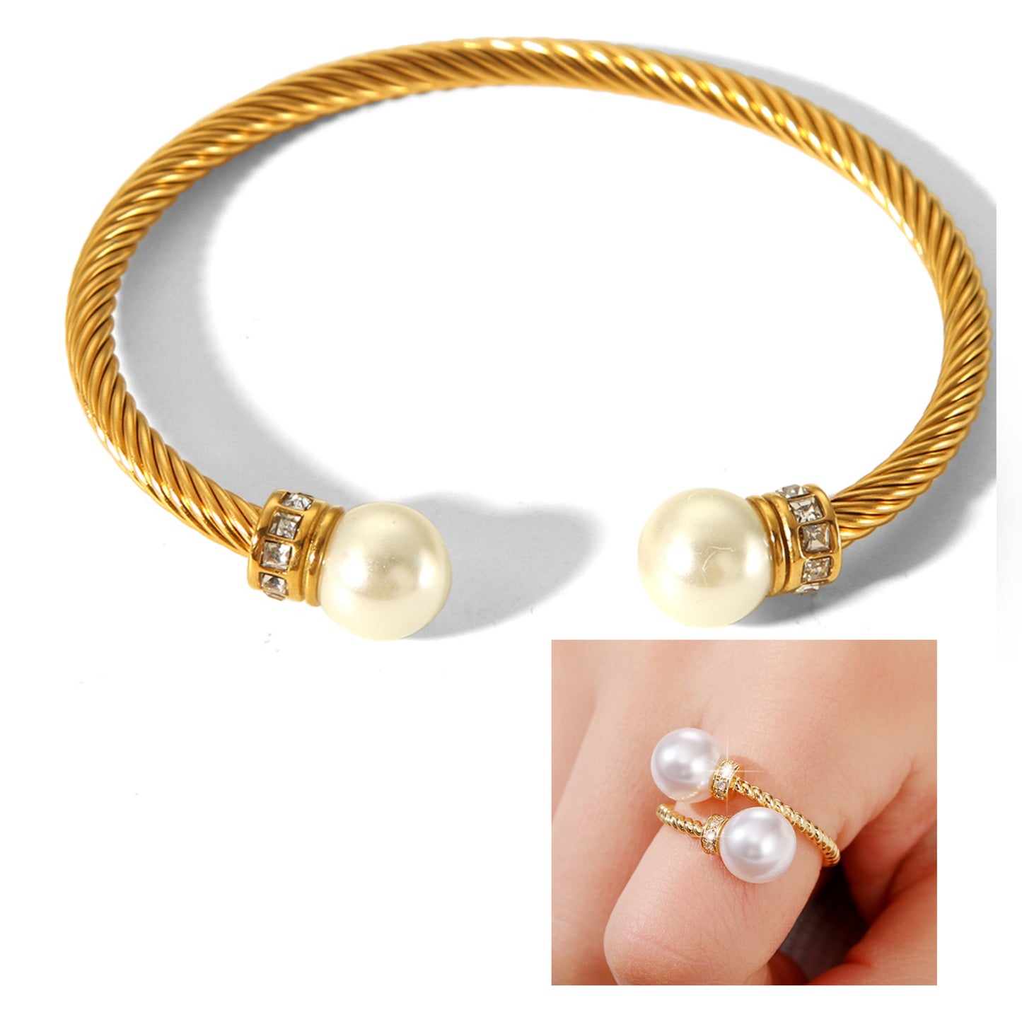 PEARL BRACELET AND RING