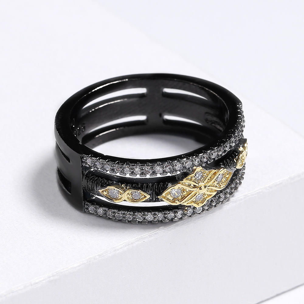 RHODIUM HOLLOW OUT RING