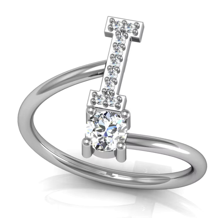 ALPHABET ZIRCON RING