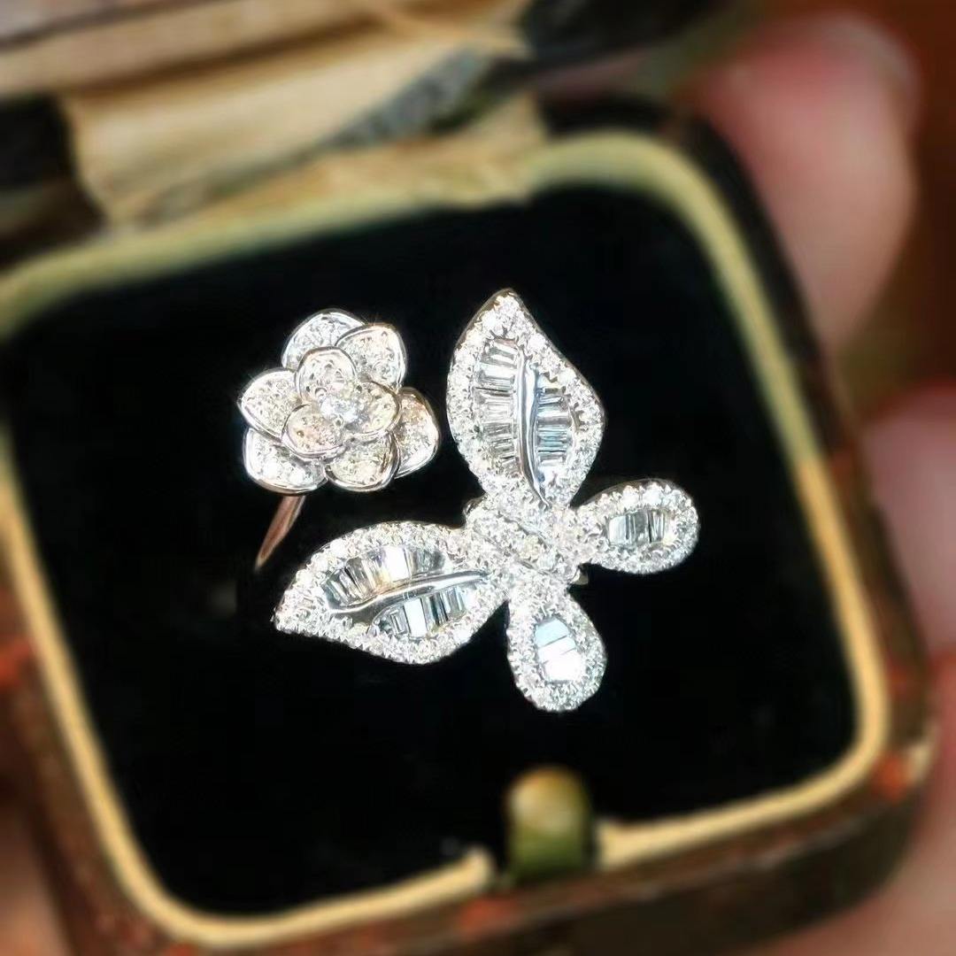ROSE BUTTERFLY ZIRCON RING