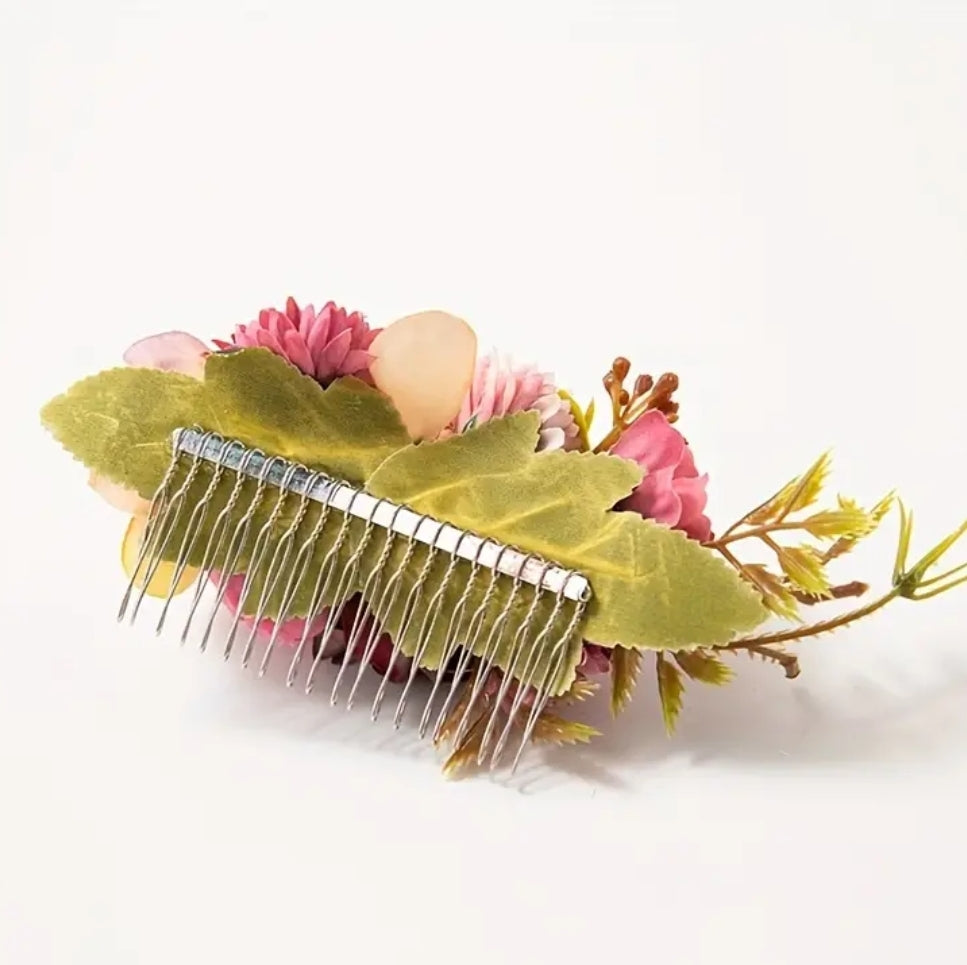 FLOWERS HAIR COMB