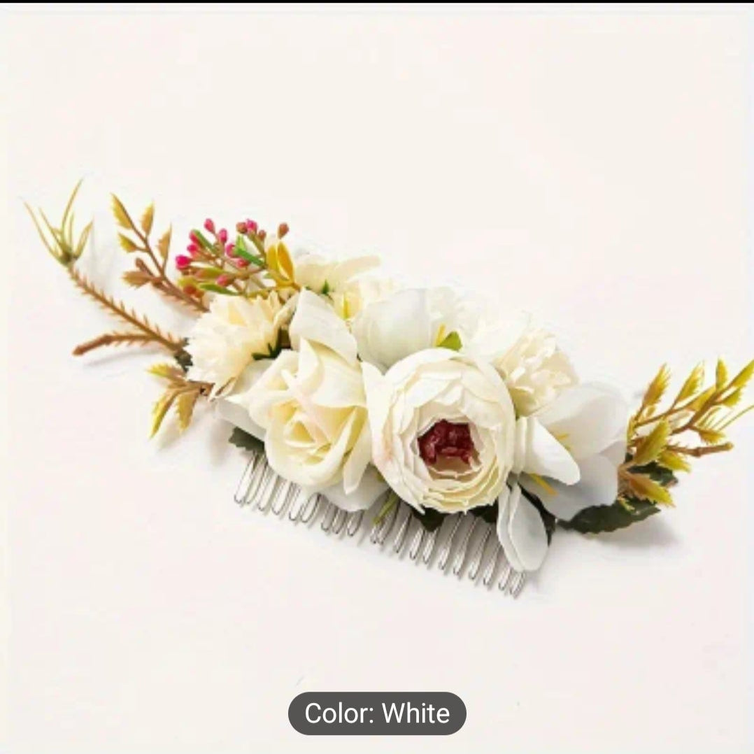 FLOWERS HAIR COMB