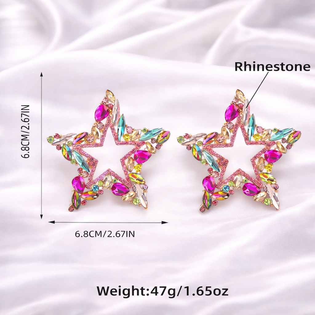 CRYSTAL STAR EARRINGS
