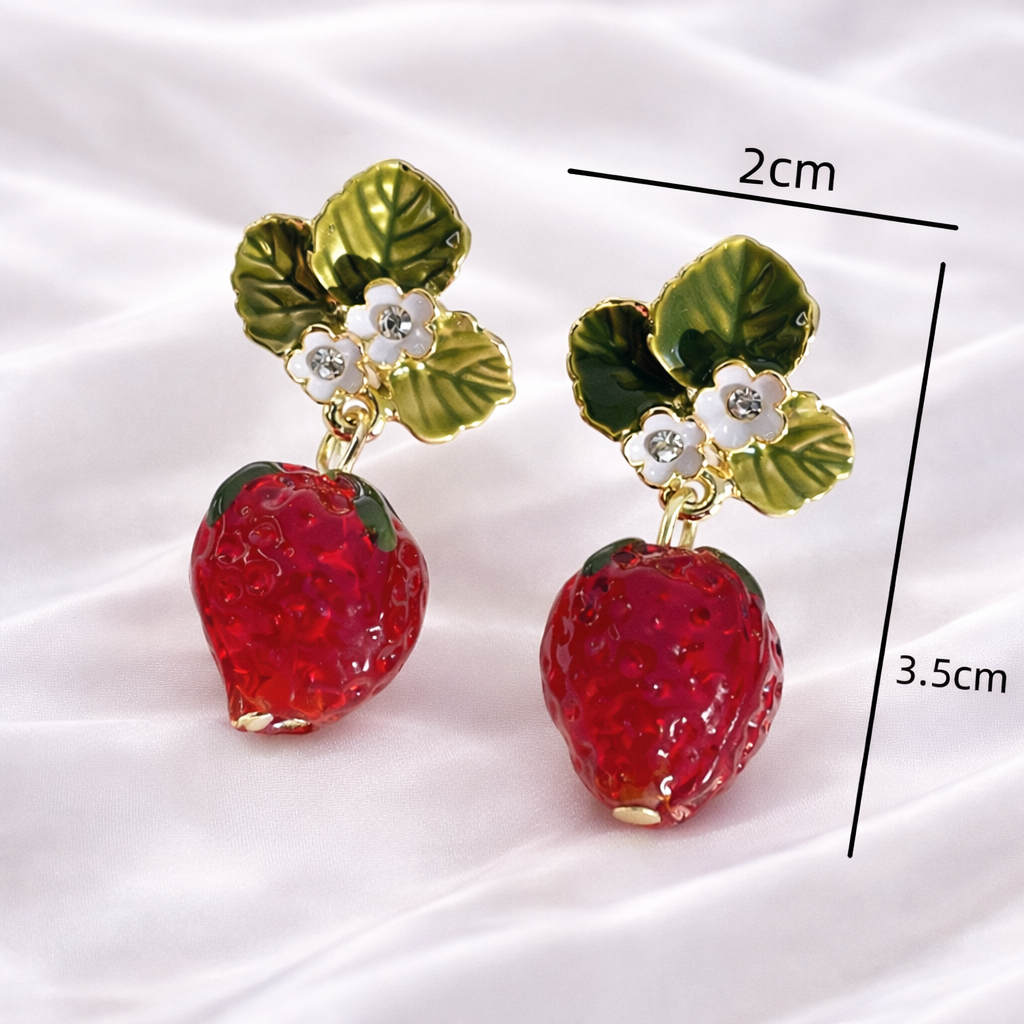 STRAWBERRY EARRINGS