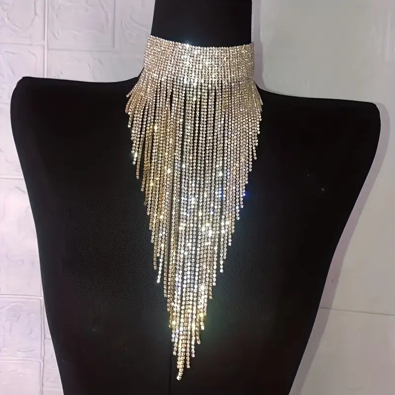 SPARKLING LONG CHAINS NECKLACE