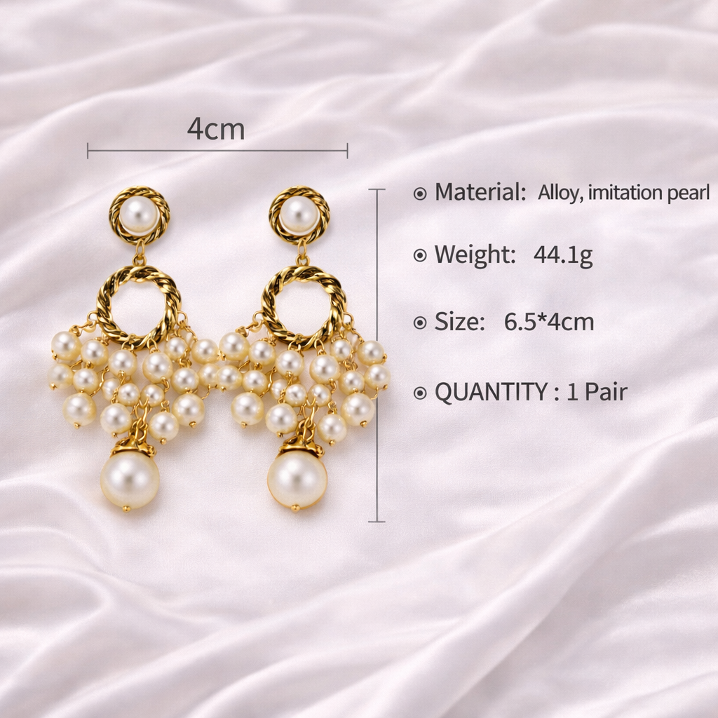 CIRCLE PEARLY EARRINGS