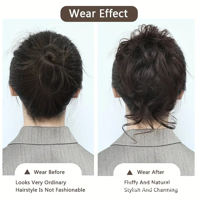 SYNTHETIC MESSY CURLY CLAW BUN