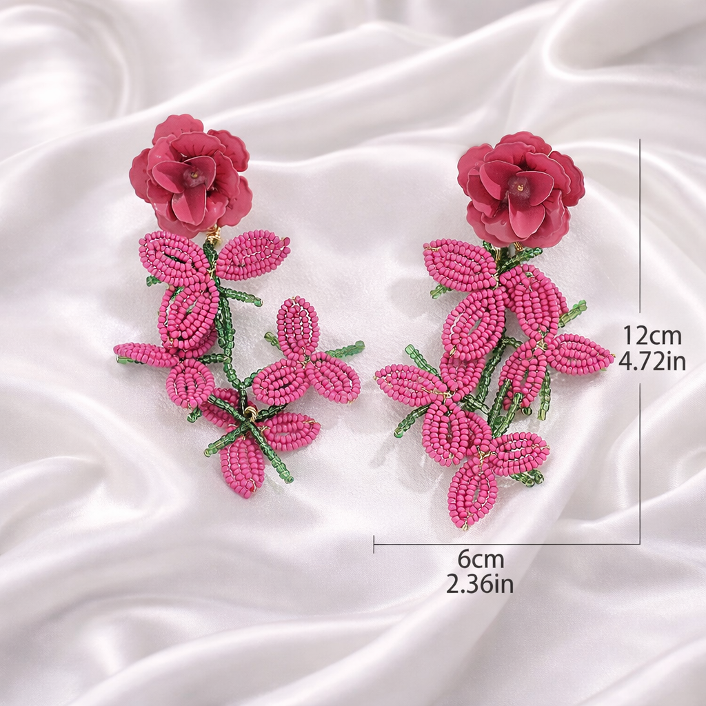 ETHNIC ROSE EARRINGS