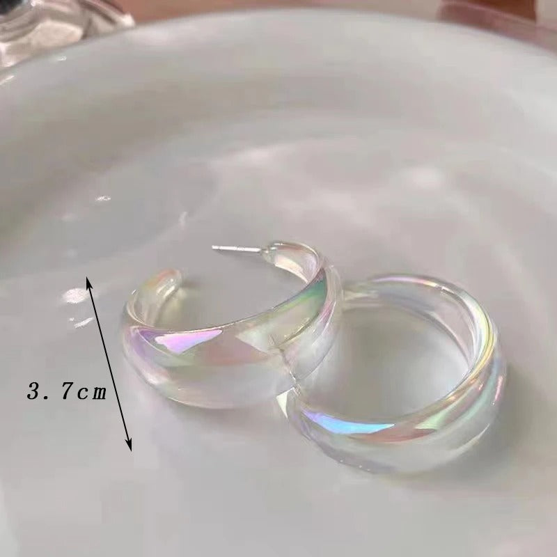 HOLOGRAPHIC HOOPS EARRINGS