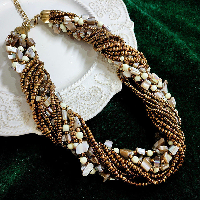 VINTAGE CARAMEL GLASS BEADS SET