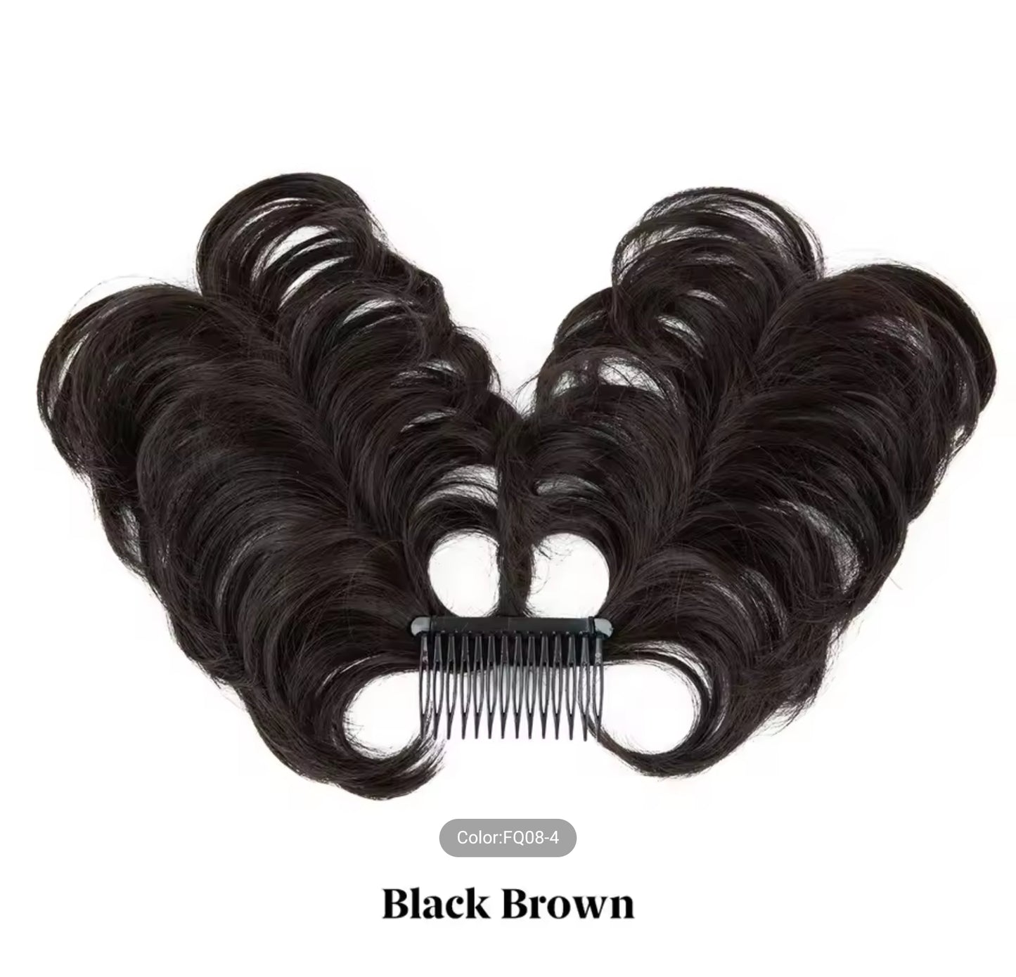 CURLY WAVY CLIP IN HAIR BUN