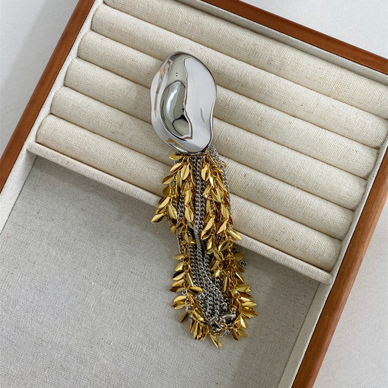 IRREGULAR METAL LEAF BRACELET