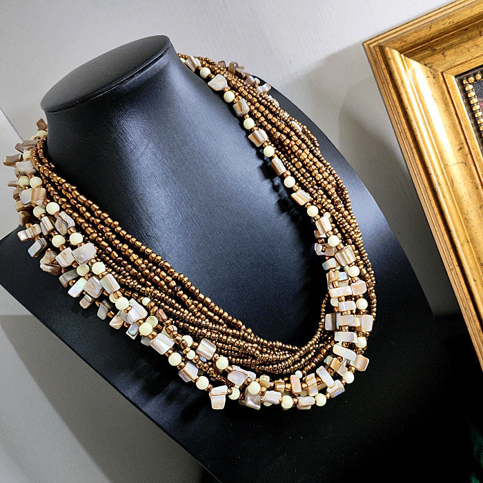 VINTAGE CARAMEL GLASS BEADS SET