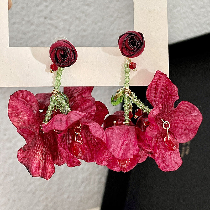 BURNING ROSE EARRINGS