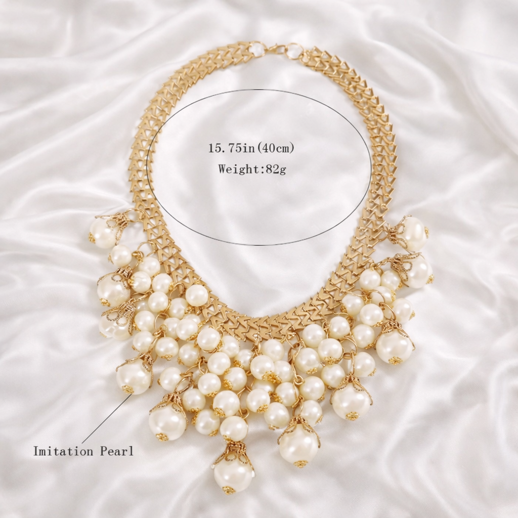 IMITATION PEARL BEADS HANDMADE NECKLACE