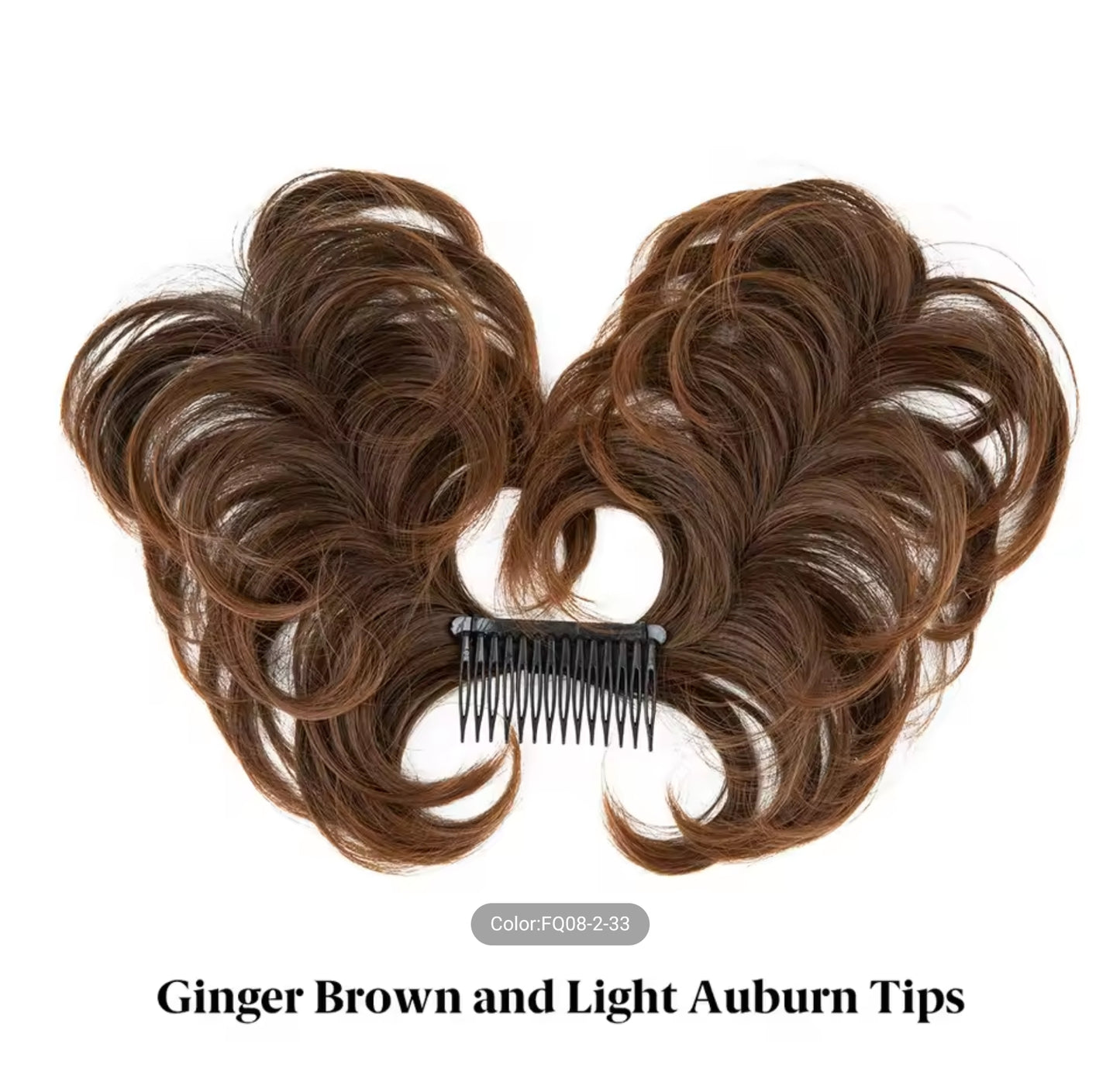 CURLY WAVY CLIP IN HAIR BUN