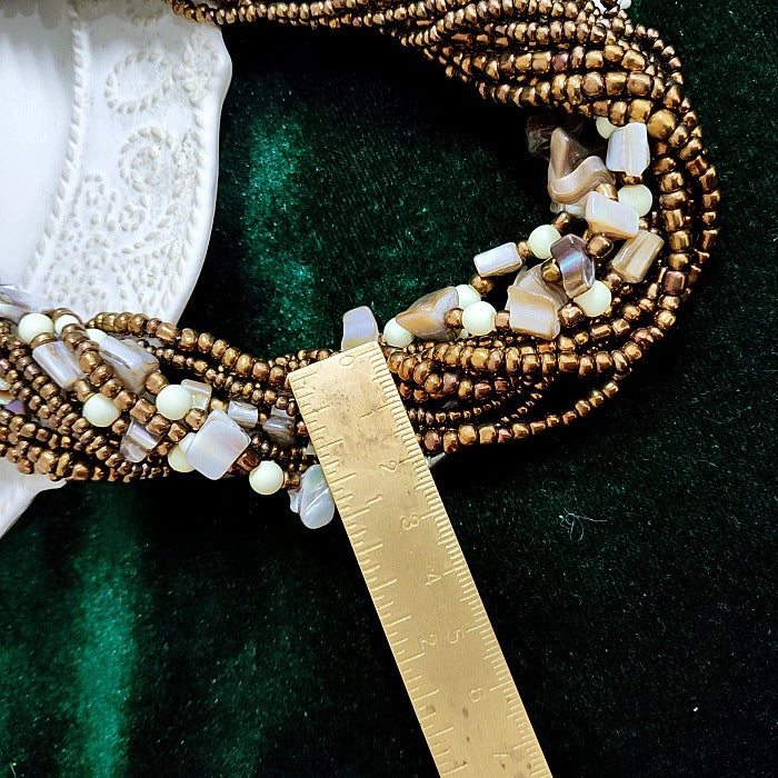 VINTAGE CARAMEL GLASS BEADS SET