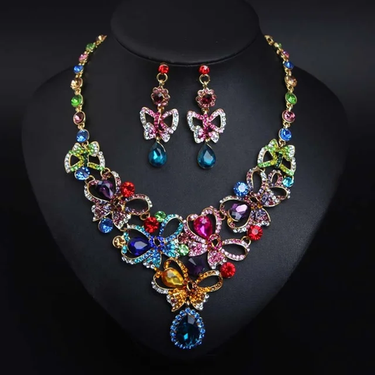 LUXURIOUS BUTTERFLY CRYSTAL SET