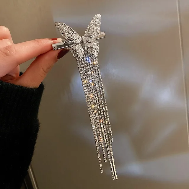 BUTTERFLY CRYSTAL HAIR PIN