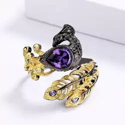 GOLD PEACOCK RING