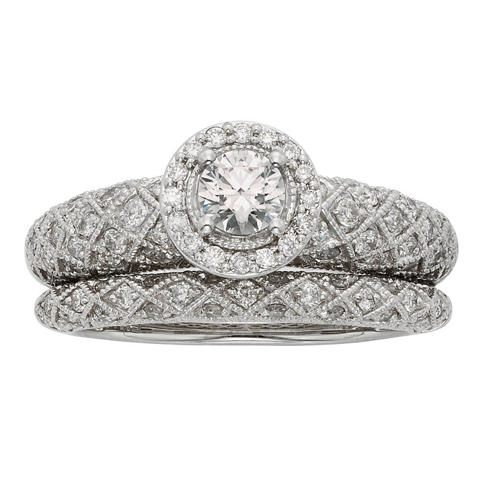 DIGNIFIED PLATINUM PLATED ZIRCON RING