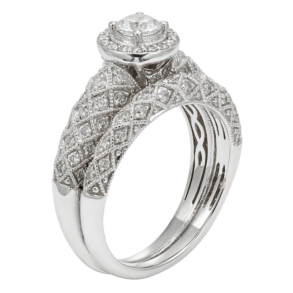 DIGNIFIED PLATINUM PLATED ZIRCON RING