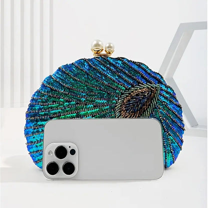 SHELL SEQUIN BAG