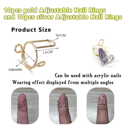 FINGERTIP NAIL RINGS CLIPS