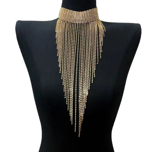 SPARKLING LONG CHAINS NECKLACE