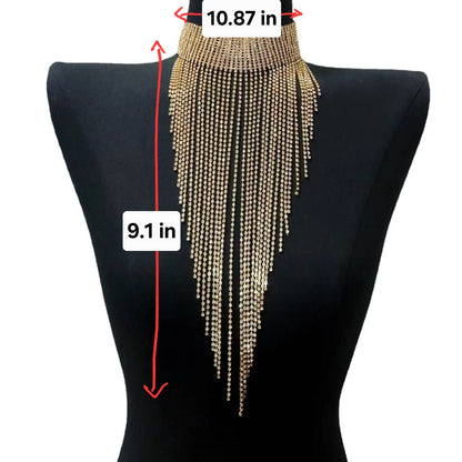 SPARKLING LONG CHAINS NECKLACE