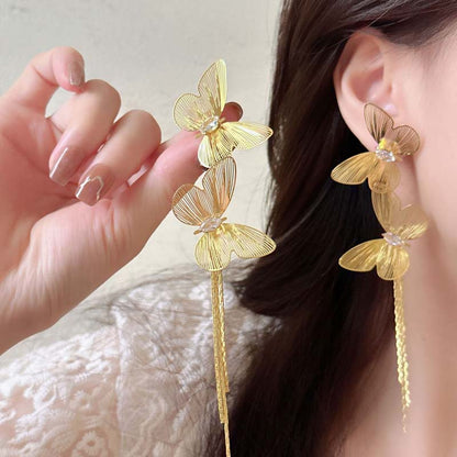 BUTTERFLY TASSEL EARRINGS